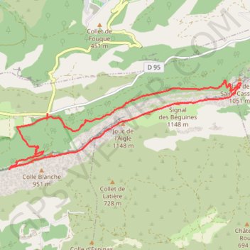 Trace GPS Sainte Beaume - Pas de l'Ai, itinéraire, parcours