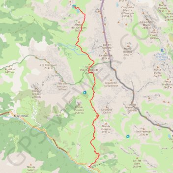 Trace GPS Val Maira - Chambeyron J7 - Ref Chambeyron-Larche, itinéraire, parcours