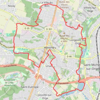 Trace GPS Longpont sur Orge, itinéraire, parcours