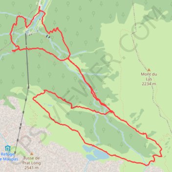 Trace GPS Lac vert GBU, itinéraire, parcours