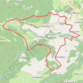 Trace GPS Autour de la Rossagny 42 Pélussin - Pilat, itinéraire, parcours