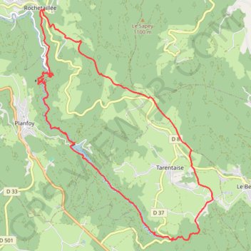 Trace GPS Rochetaillée-Les Barrages-Rochetaillée, itinéraire, parcours