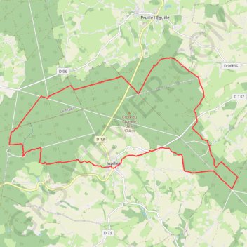 Trace GPS Rando en forêt de Bercé (72), itinéraire, parcours