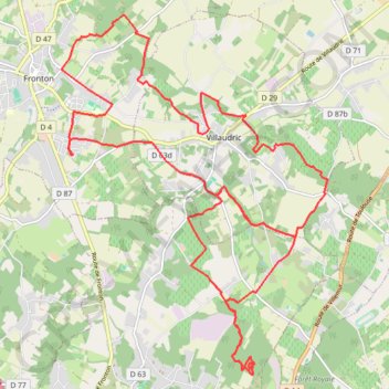Trace GPS Randonnée autour de Villaudric - Fronton, itinéraire, parcours