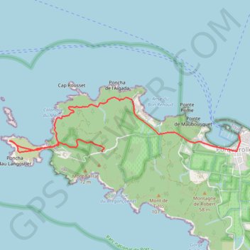 Trace GPS Tour du Langoustier, itinéraire, parcours