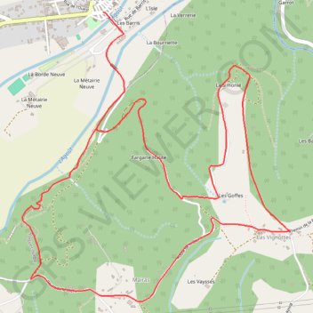 Trace GPS Grande boucle de la Glène - Roquecourbe, itinéraire, parcours