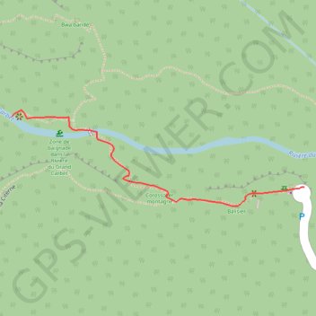 Trace GPS Deuxieme Chute du Carbet, itinéraire, parcours