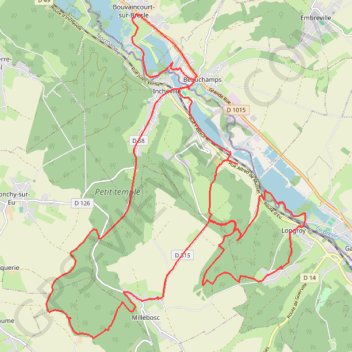 Trace GPS Autour de Millebosc (Vallée de la Bresle), itinéraire, parcours