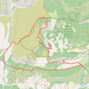 Trace GPS Le marbre de la Sainte-Victoire, itinéraire, parcours