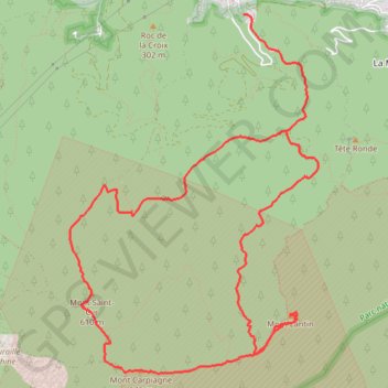 Trace GPS Une traversée du Mont Carpiagne depuis la Barasse, itinéraire, parcours