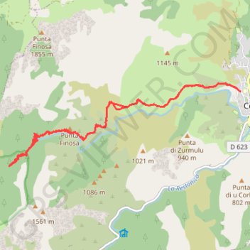 Trace GPS Tavignano, itinéraire, parcours