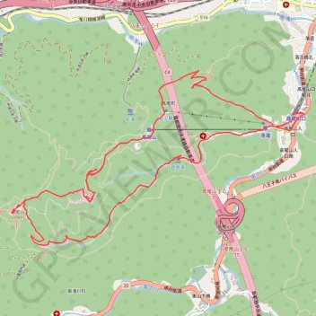 Trace GPS Mont Takao, itinéraire, parcours