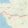 Trace GPS Saint-Ouen-les-Vignes (37530), Indre-et-Loire, Centre-Val de Loire, France - Vannes (56000), Morbihan, Bretagne, France, itinéraire, parcours