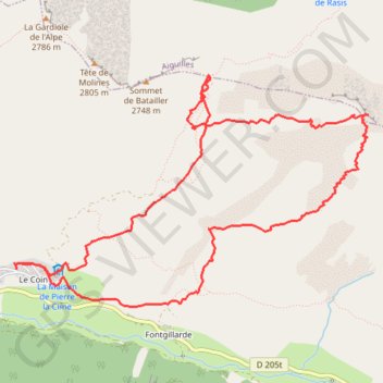 Trace GPS Crete de peyre niere, itinéraire, parcours