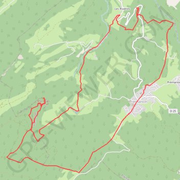 Trace GPS mont FIER, itinéraire, parcours