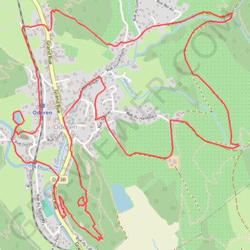 Trace GPS Flânerie à Oderen, itinéraire, parcours