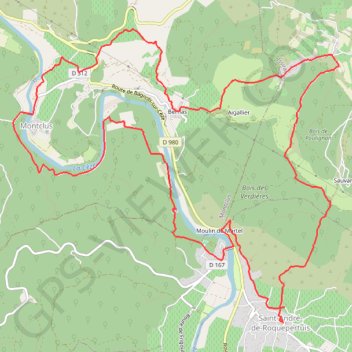 Trace GPS Montclus - Saint-André-de-Roquepertuis, itinéraire, parcours