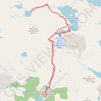 Trace GPS Lac de Bachimaña depuis Panticosa, itinéraire, parcours