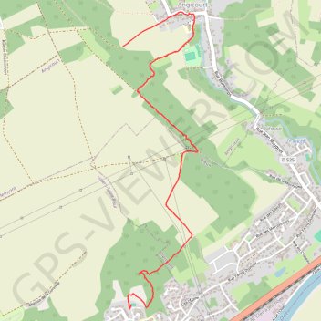 Trace GPS Villers P.Perret - Angicourt, itinéraire, parcours