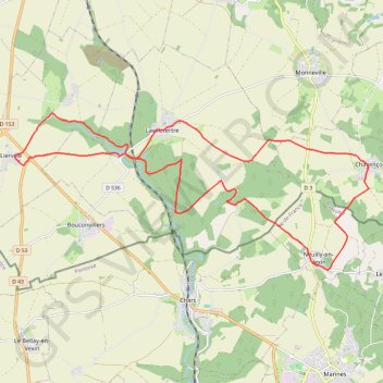 Trace GPS Neuilly-en-Vexin vers Lierville, itinéraire, parcours