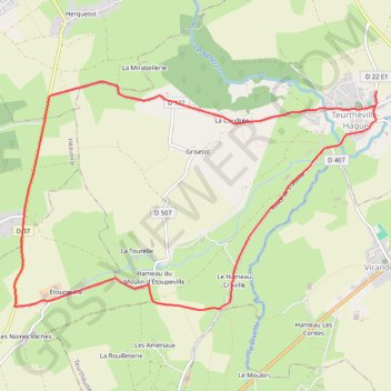 Trace GPS Teurthéville 2024, itinéraire, parcours