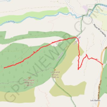 Trace GPS Le Grand Brouis panoramique, itinéraire, parcours