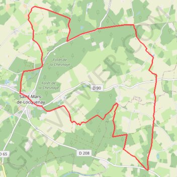Trace GPS Saint-Mars-de-Locquenay, itinéraire, parcours