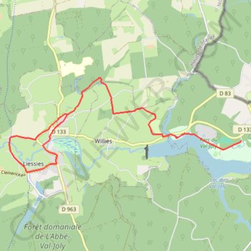 Trace GPS Val Joly - Le près du Parc, itinéraire, parcours