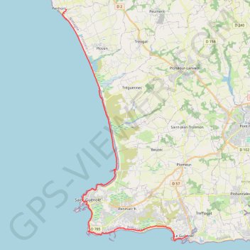 Trace GPS Penhors - Guilvinec, itinéraire, parcours