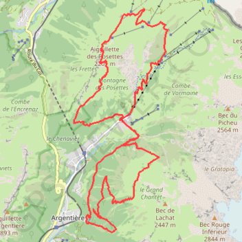 Trace GPS Posettes-Peclerey, itinéraire, parcours