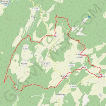 Trace GPS De Chamboeuf à Urcy par Quemigny Poisot - 12722 - UtagawaVTT.com, itinéraire, parcours