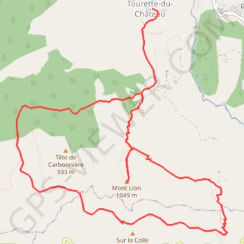 Trace GPS Tour du Mont Lion, itinéraire, parcours