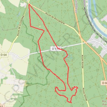 Trace GPS De la Glandée vers le Rocher Canon, itinéraire, parcours