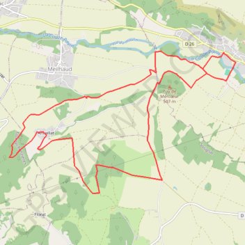 Trace GPS Antaillat Perrier 2, itinéraire, parcours