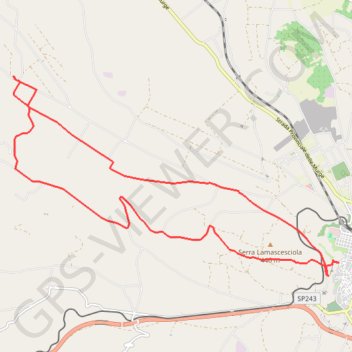 Trace GPS La Via dei Piloni - Gravina in Puglia, itinéraire, parcours