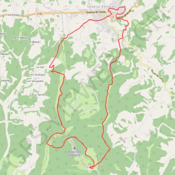 Trace GPS Rando Eyrignac, itinéraire, parcours