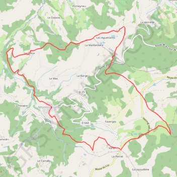 Trace GPS Montromant, itinéraire, parcours