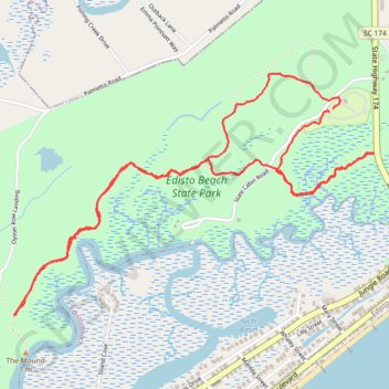 Trace GPS Edisto Beach State Park Loop, itinéraire, parcours