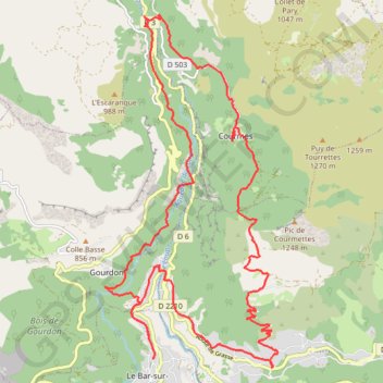 Trace GPS Vallée de la Roya, itinéraire, parcours