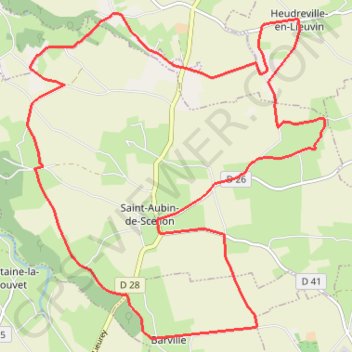Trace GPS Boucle des chemins creux - Saint-Aubin-de-Scellon, itinéraire, parcours