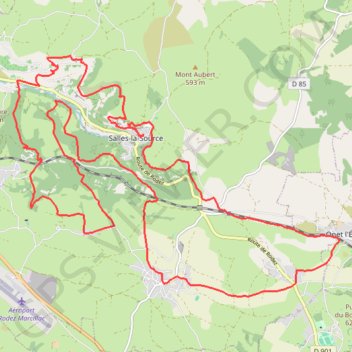 Trace GPS Trail Salles-la-Source, itinéraire, parcours
