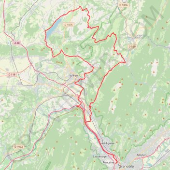 Trace GPS Mille Martyrs - Grenoble, itinéraire, parcours