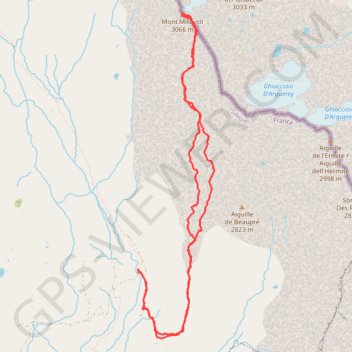 Trace GPS Mont Miravidi (Beaufortain), itinéraire, parcours