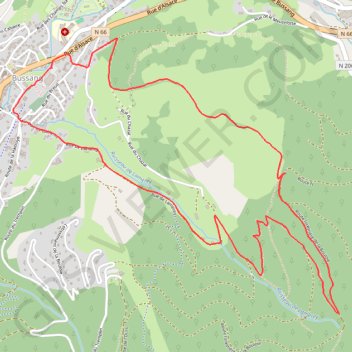 Trace GPS La boucle Sud de Sainte-Barbe - Bussang, itinéraire, parcours
