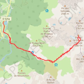 Trace GPS Grande Valloire par le col duTepey, itinéraire, parcours