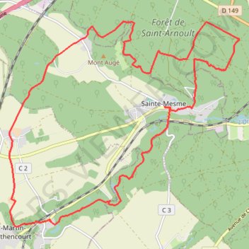 Trace GPS Autour de Sainte-Masmes, itinéraire, parcours