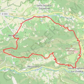 Trace GPS Autour du rocher des Mieyes - Besignan, itinéraire, parcours