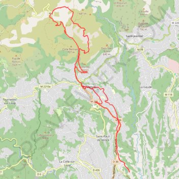Trace GPS Plan des Noves - Blaquieres, itinéraire, parcours