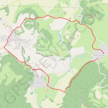 Trace GPS Rando atour d'Autrey les Cerre -Haute-Saone, itinéraire, parcours
