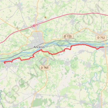 Trace GPS 2 Champtoceaux-St Florent Le Vieil: 24 km, itinéraire, parcours